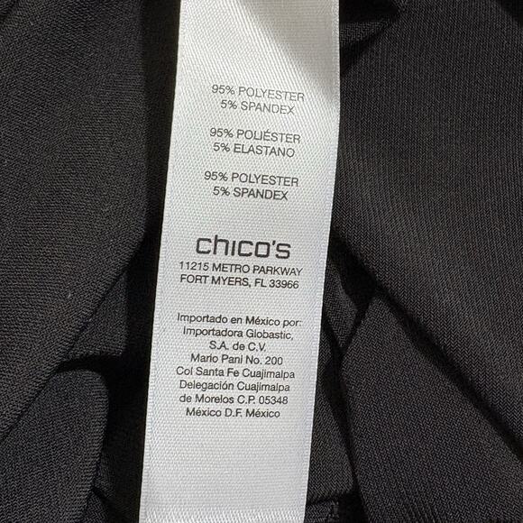 Chico's 2 (US Large) Maxi Dress Cowl Neck Sleeveless Black Sheath Gown - Picture 4 of 12